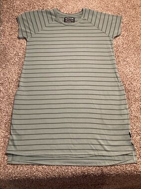 Dakine Sage Green Striped Dress